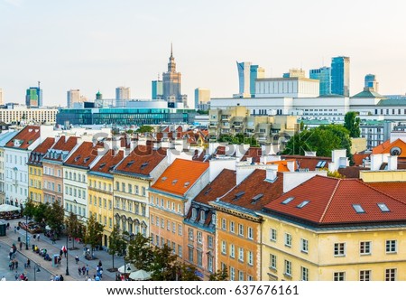 Similar – Warsaw II | old and new town