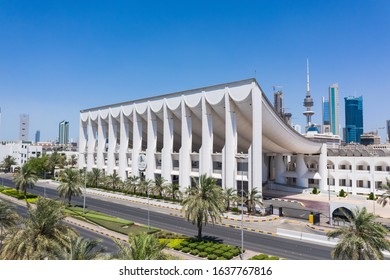 Aerial View Of Kuwait Parliament Building During Day