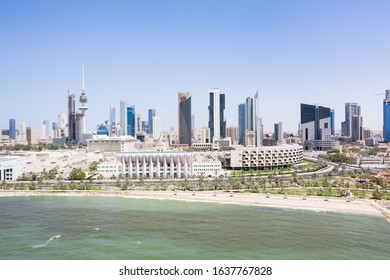 Aerial View Of Kuwait Parliament Building During Day