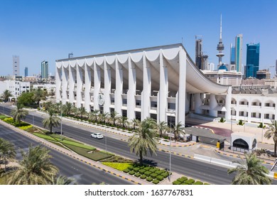 Aerial View Of Kuwait Parliament Building During Day