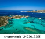 Aerial View of La Maddalena Coastline, Province of Sassari, Sardinia, Italy