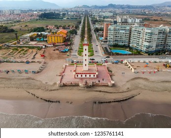 Aerial View Of La Serena's Beach, Chile