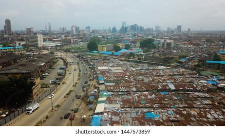 Aerial View Of Lagos Island Market 