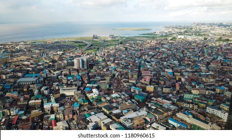 Aerial View Of Lagos Island Skyline  Nigeria