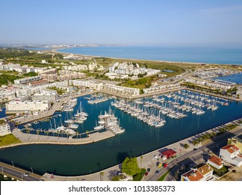 Aerial View From Lagos Marina, Algarve, Portugal