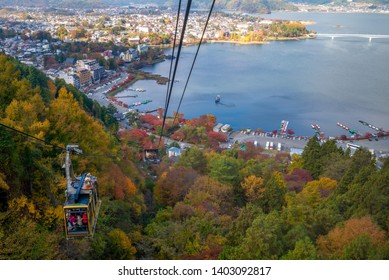 aerial view of Lake Kawaguchiko near mount fuji - Powered by Shutterstock