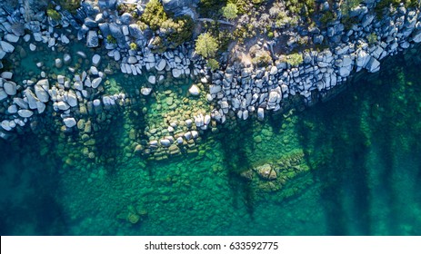 Aerial View Of Lake Tahoe Shore