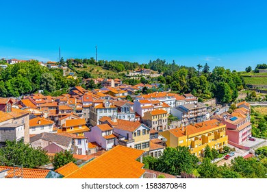 Aerial view of Lamego town in Portugal