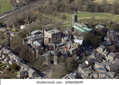 Aerial View Of Lancaster Castle, UK