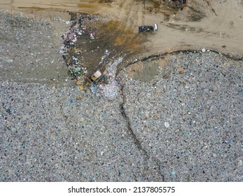 Aerial View Landfill Garbage Dump Site