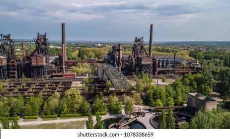 Aerial view of the landscape park Duisburg North Ruhrgebiet industrial culture Germany - Powered by Shutterstock