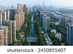 Aerial view of  landscape in shenzhen city, China