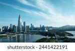 Aerial view of landscape in Shenzhen city,China