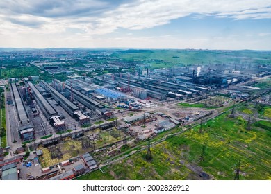 Aerial View Of A Large Aluminum Smelter