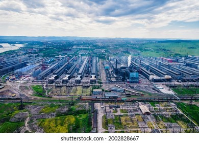 Aerial View Of A Large Aluminum Smelter