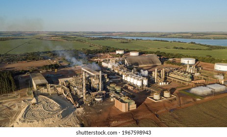 Aerial View Of Large Biofuel Plant.