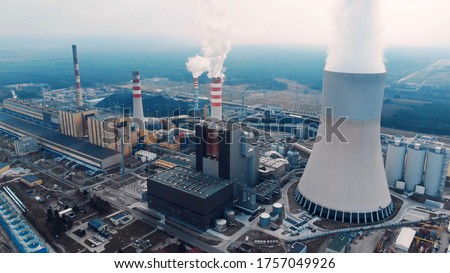 Aerial View Of Large Chimneys From The Kozienice Coal Power Plant In Poland - Swierze Gorne.