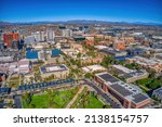 Aerial View of a large Public University in the Phoenix Suburb of Tempe, Arizona