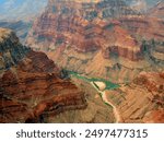 Aerial view Late afternoon in the Grand Canyon Arizona 