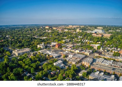 Aerial View Of Lawrence, Kansas And Its State University