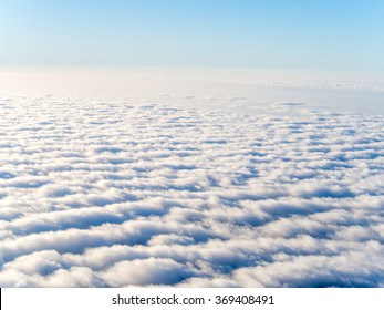 An Aerial View Of A Layer Of Stratocumulus Clouds.