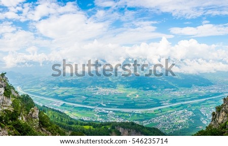 Similar – Image, Stock Photo alpine panorama