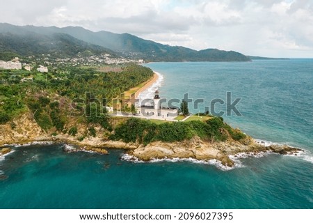 An aerial view of the Lighthouse in Maunabo, Puerto Rico