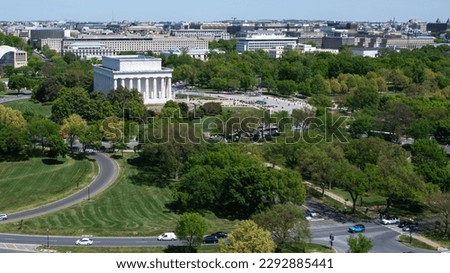 Aerial View of the Lincoln Memorial in Washington DC