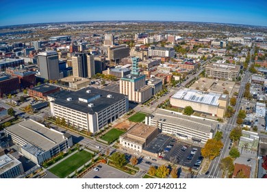 Aerial View Of Lincoln, Nebraska In Autumn