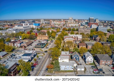 Aerial View Of Lincoln, Nebraska In Autumn