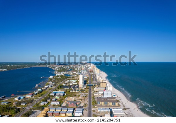 Aerial View Little Lagoon Gulf Shores Stock Photo 2145284951 | Shutterstock