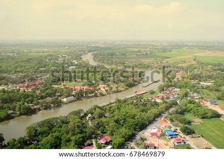 Aerial view of the living area at Thailand