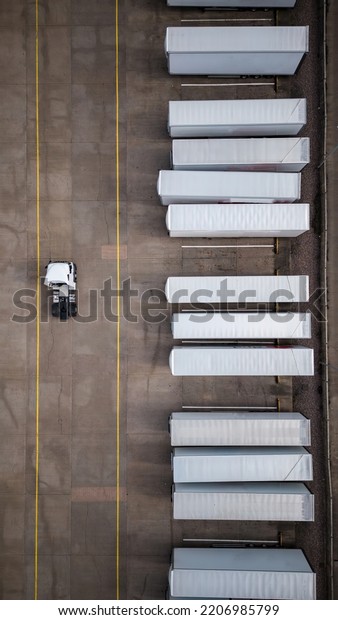 Aerial view of a\
logistics and transport\
yard