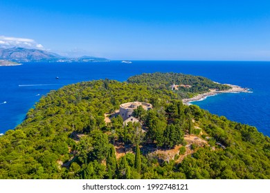 Aerial View Of Lokrum Island In Croatia