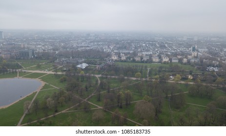 Aerial View Of London Hyde Park UK United Kingdom Drone Top View