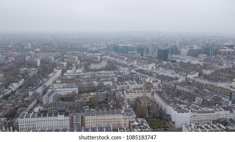 Aerial View Of London Hyde Park UK United Kingdom Drone Top View