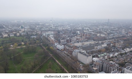 Aerial View Of London Hyde Park UK United Kingdom Drone Top View