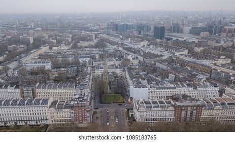 Aerial View Of London Hyde Park UK United Kingdom Drone Top View