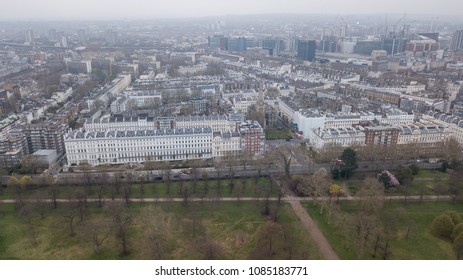 Aerial View Of London Hyde Park UK United Kingdom Drone Top View