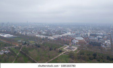 Aerial View Of London Hyde Park UK United Kingdom Drone Top View