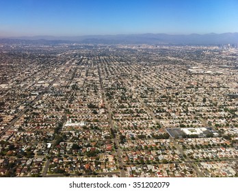 Aerial View Of Los Angeles City, USA.