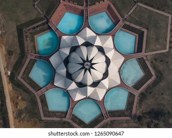 Aerial View Of Lotus Temple, Delhi