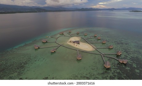 Aerial View Of The Love Island In Gorontalo, Indonesia.