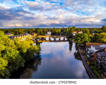 Aerial view of the Maidenhead and the river Thames, UK