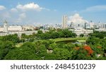 Aerial view of Makati. It is highly urbanized city in the National Capital Region of the Philippines