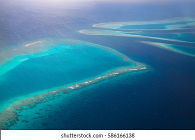 Aerial view of Maldives Islands in Indian ocean.  - Shutterstock ID 586166138