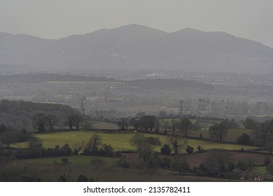 Aerial View Of The Malvern Hills From The Worcestershire Countryside