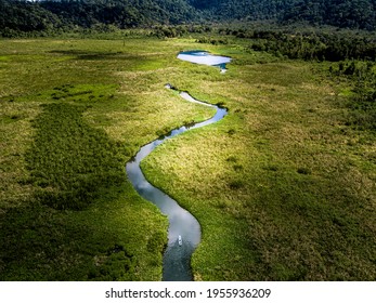 Aerial View Of Mangrove And Lake In Osa Peninsula