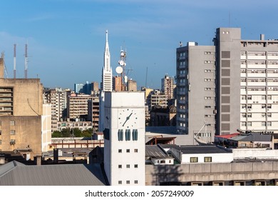 Aerial View Of Maputo City Center, With Many Colonial Buildings