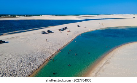 Aerial View Of Lençóis Maranhenses National Park - Barreirinhas, Maranhão, Brazil